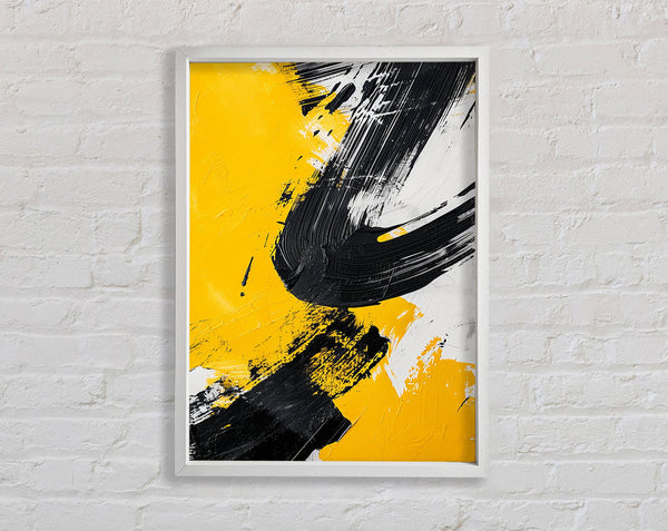 Yellow To White Wash Framed Print