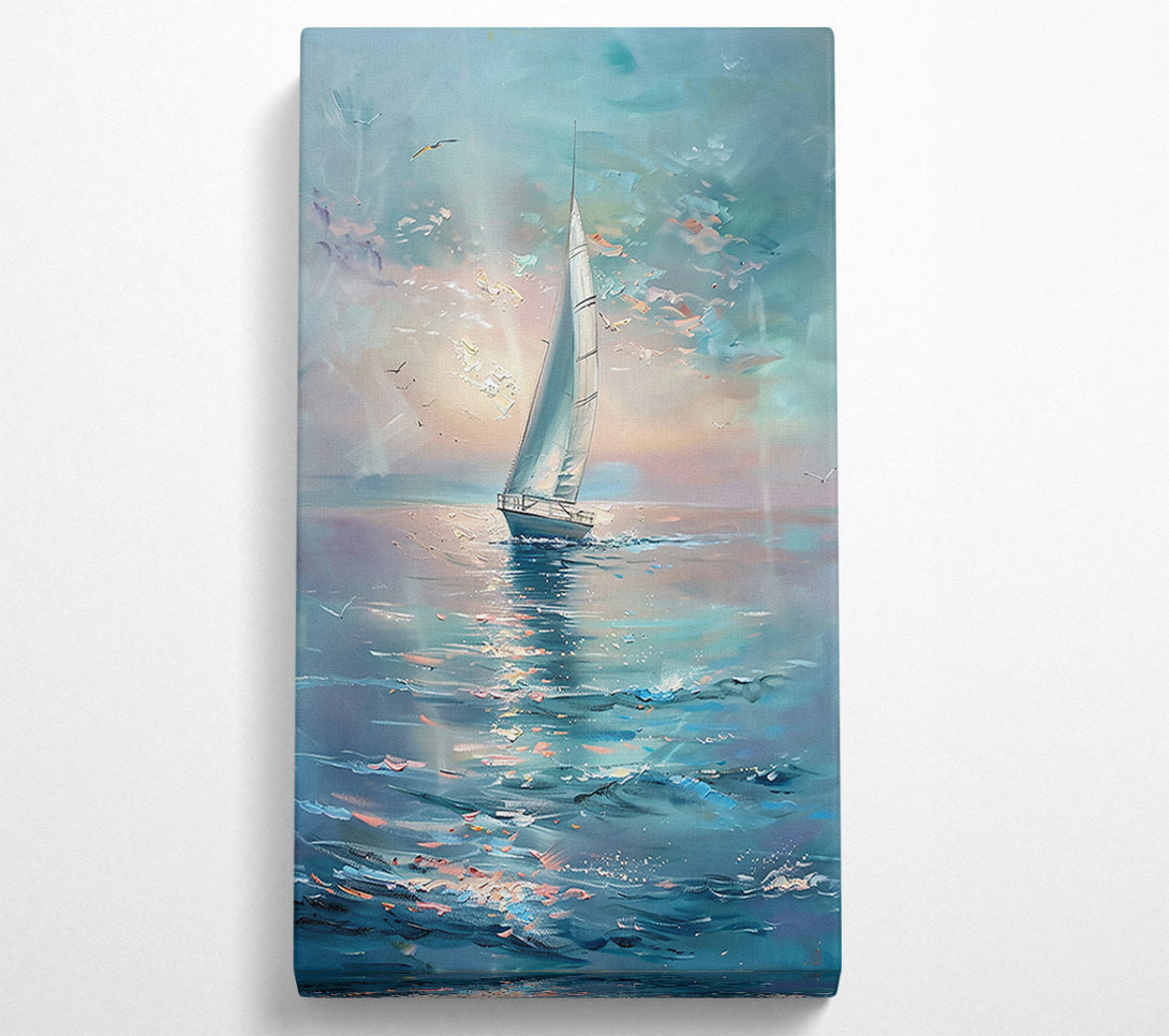  A Canvas Print of Azure Sailboat Dreams Canvas Wall Art