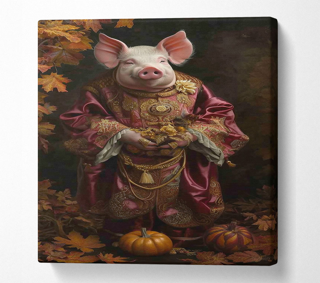  A Canvas Print of Crimson Pig'S Harvest Canvas Print