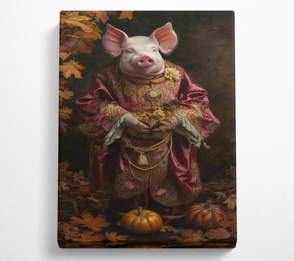  A Canvas Print of Crimson Pig'S Harvest Canvas Print