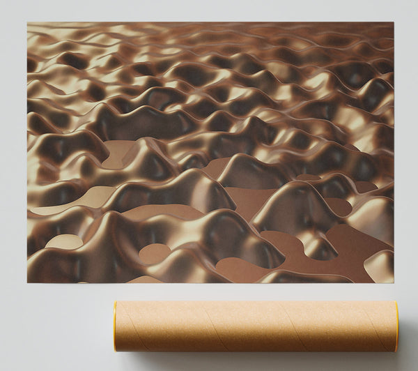 Bronze Liquid Landscape Giclee Print