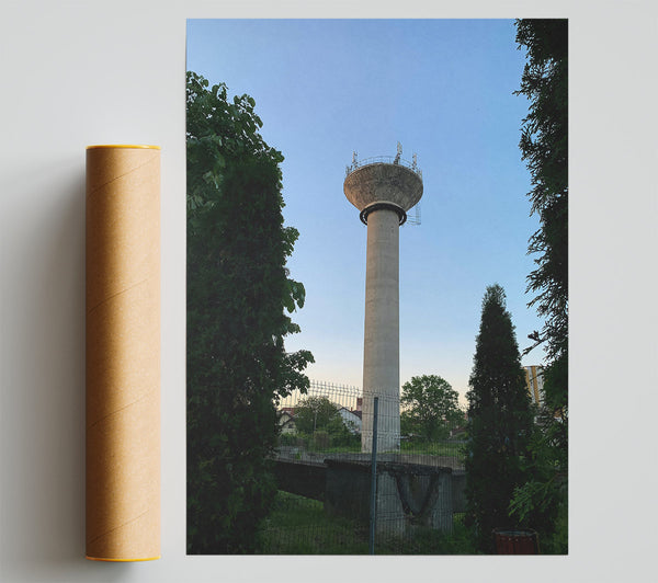 Grey Tower In Twilight Print