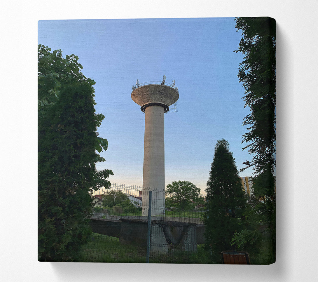  A Canvas Print of Grey Tower In Twilight Canvas Wall Art