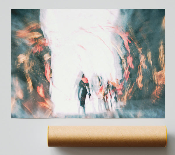 White And Red Reflections Giclee Print
