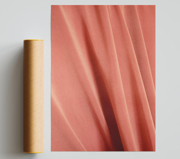 Coral Fabric Drapes Poster