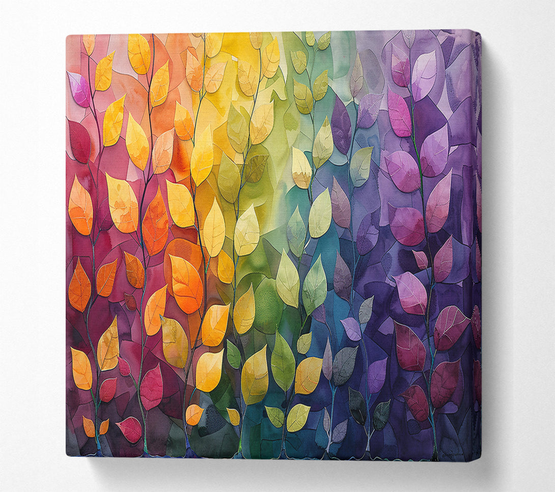  A Canvas Print of Golden Leaf Symphony Canvas Art