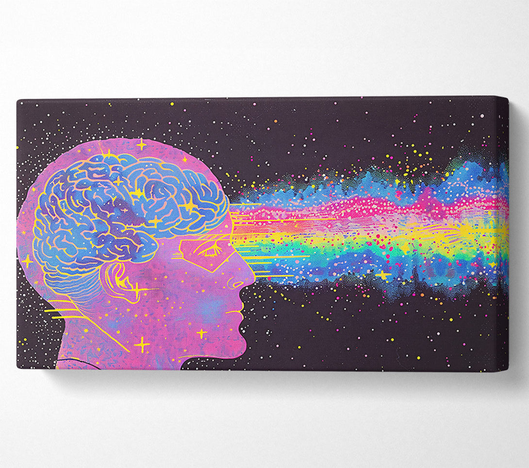  A Canvas Print of Pink Cosmic Brainwave Canvas Wall Art