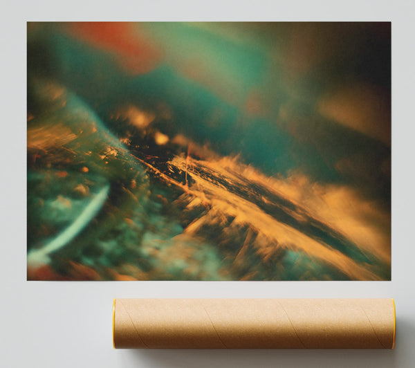 Orange And Teal Dreamscape Poster
