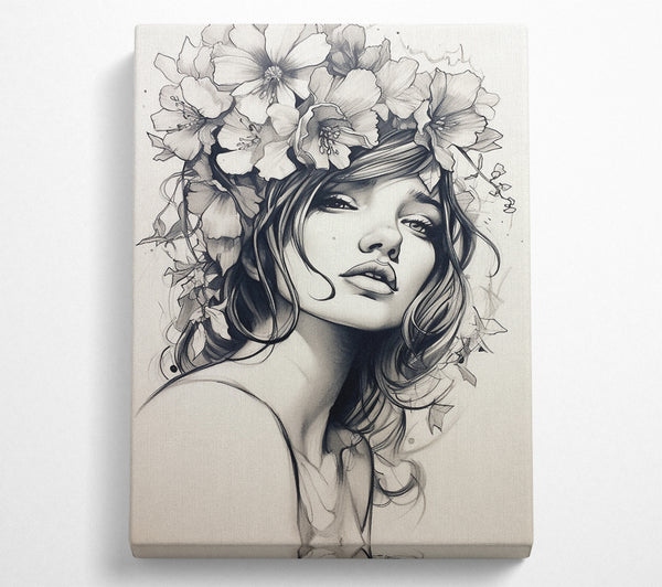  A Canvas Print of Young Lady Portrait Canvas Print