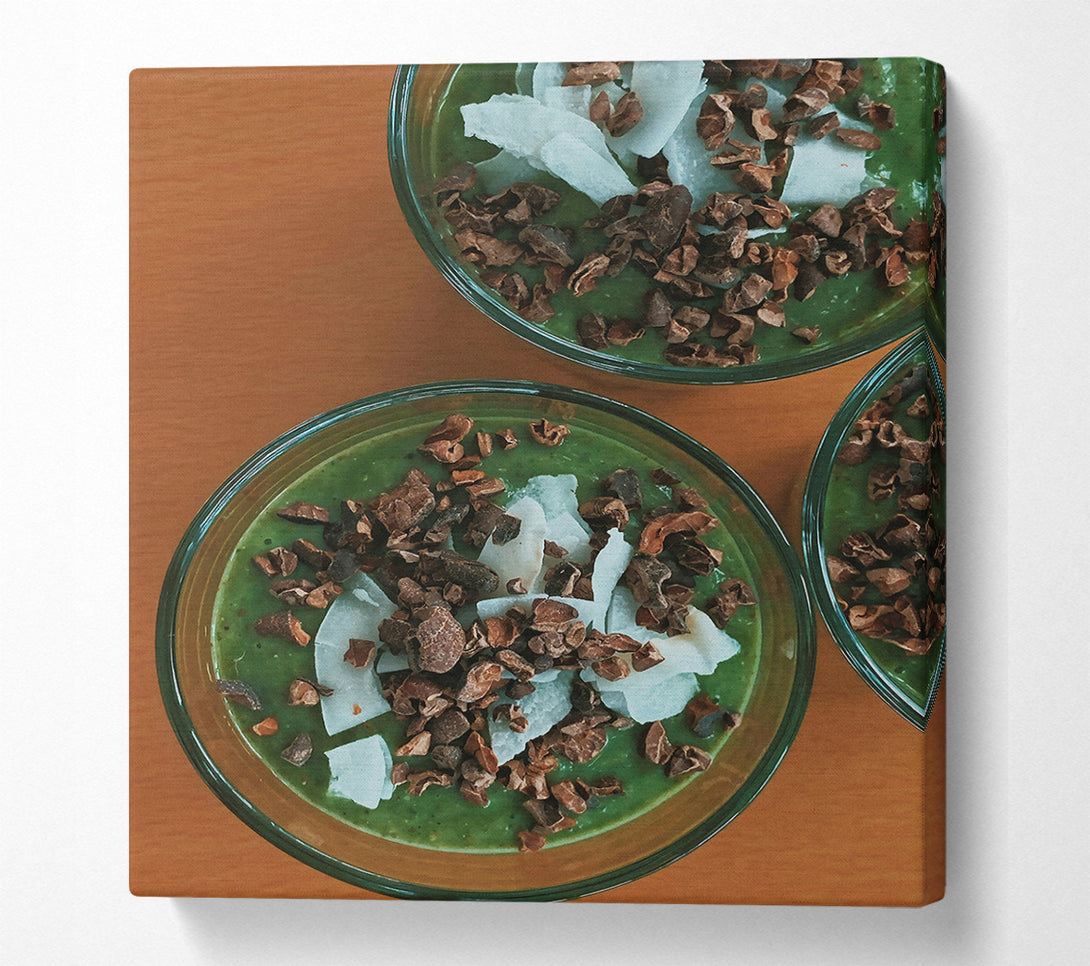  A Canvas Print of Green Cacao Delight Canvas Print