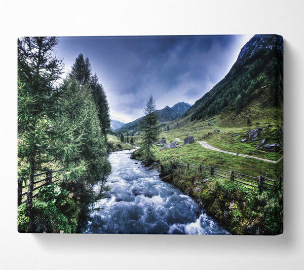  A Canvas Print of Blue Mountain Stream Canvas Wall Art