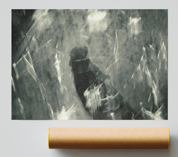 Silver Foggy Figure Giclee Print