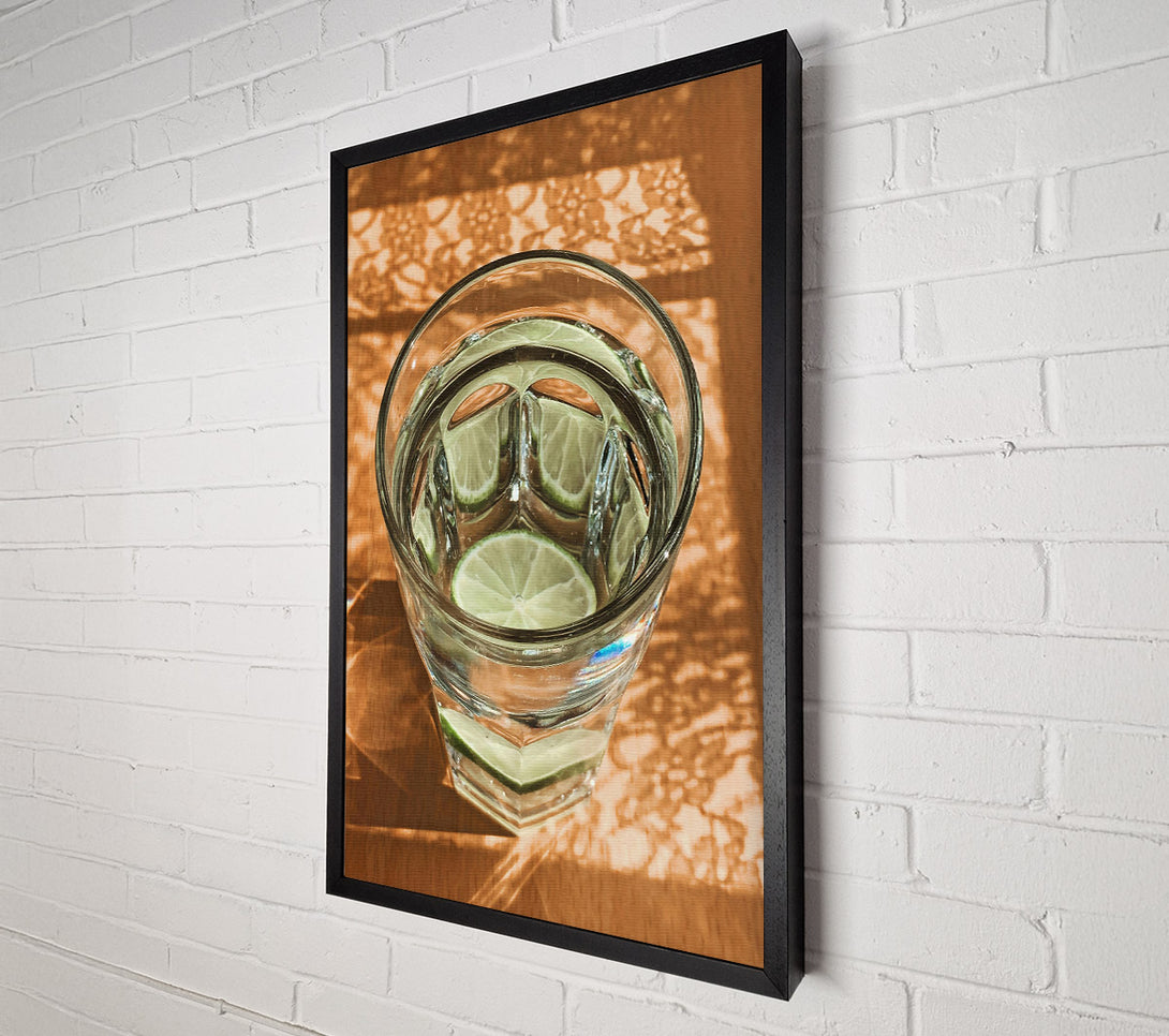  A Canvas Print of Golden Lime Refreshment Canvas Art