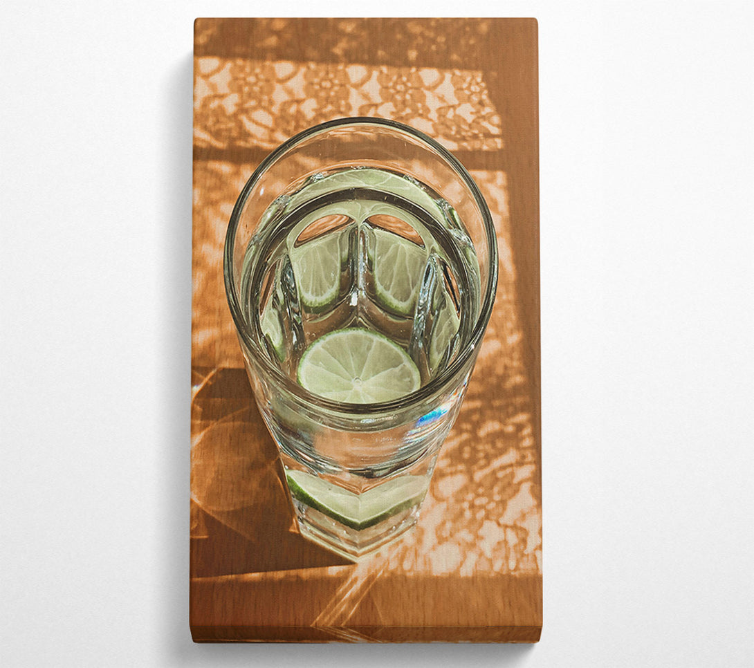  A Canvas Print of Golden Lime Refreshment Canvas Art