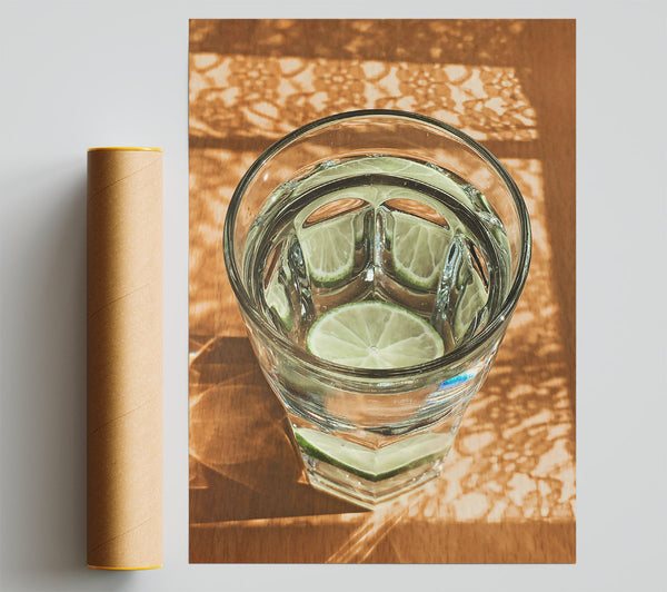 Golden Lime Refreshment Giclee Print