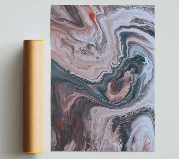 The Grey Swirls Poster