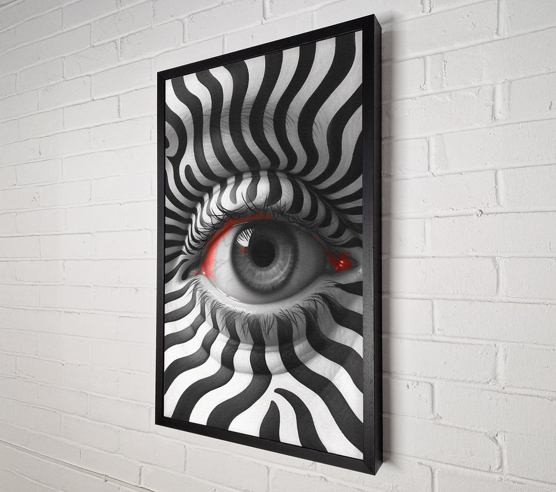  A Canvas Print of Zebra Stripes Eye Canvas Print