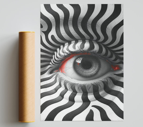 Zebra Stripes Eye Giclee Print