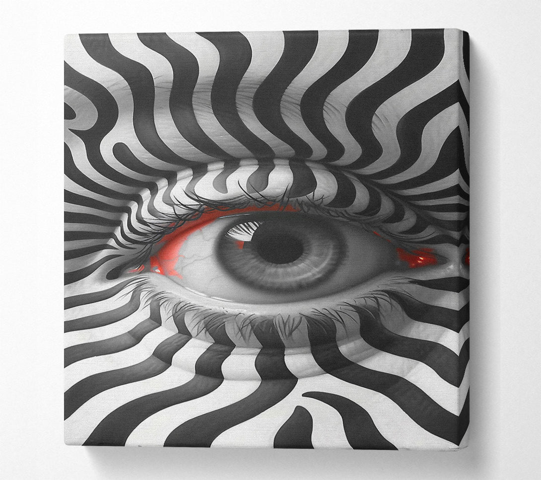  A Canvas Print of Zebra Stripes Eye Canvas Print