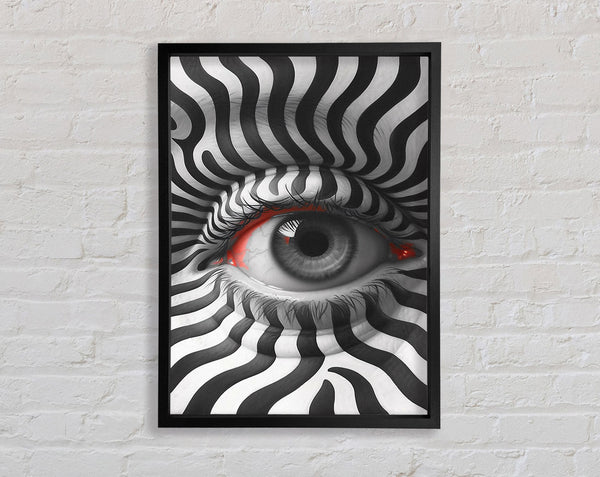 Zebra Stripes Eye Framed Print