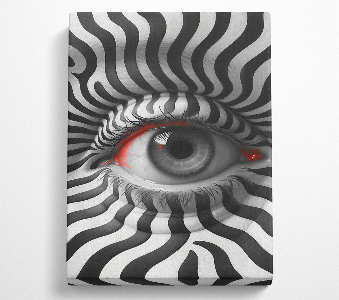  A Canvas Print of Zebra Stripes Eye Canvas Print