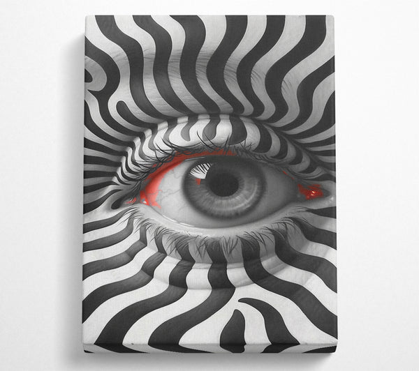  A Canvas Print of Zebra Stripes Eye Canvas Print