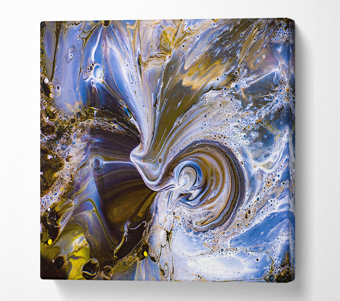  A Canvas Print of Golden Swirling Vortex Canvas Wall Art