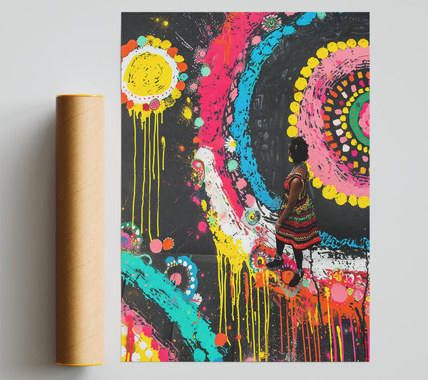 Yellow Drips Of Joy Print