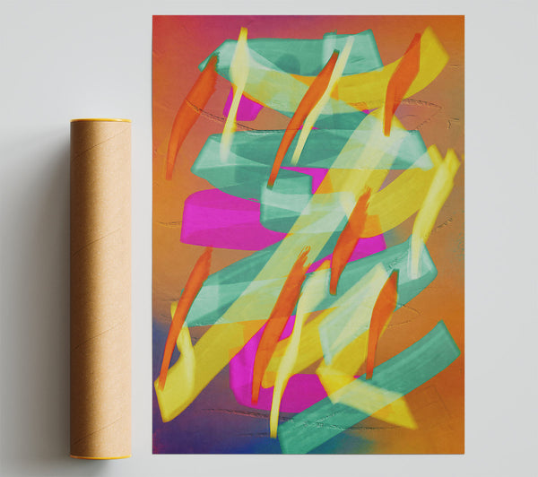 Mint Green Abstractions Poster