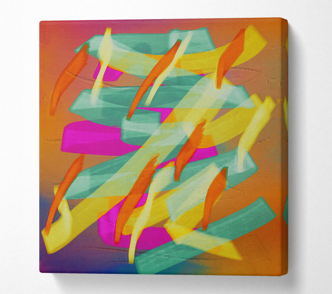  A Canvas Print of Mint Green Abstractions Canvas Art