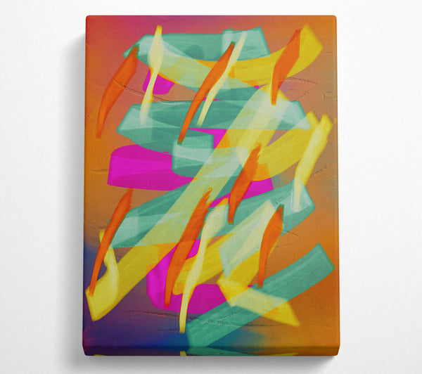  A Canvas Print of Mint Green Abstractions Canvas Art