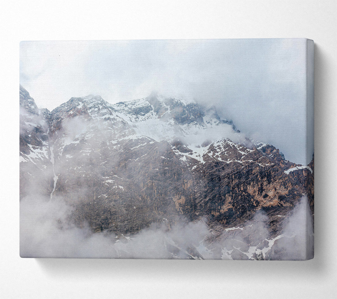  A Canvas Print of Gray Peaks In Mist Canvas Art
