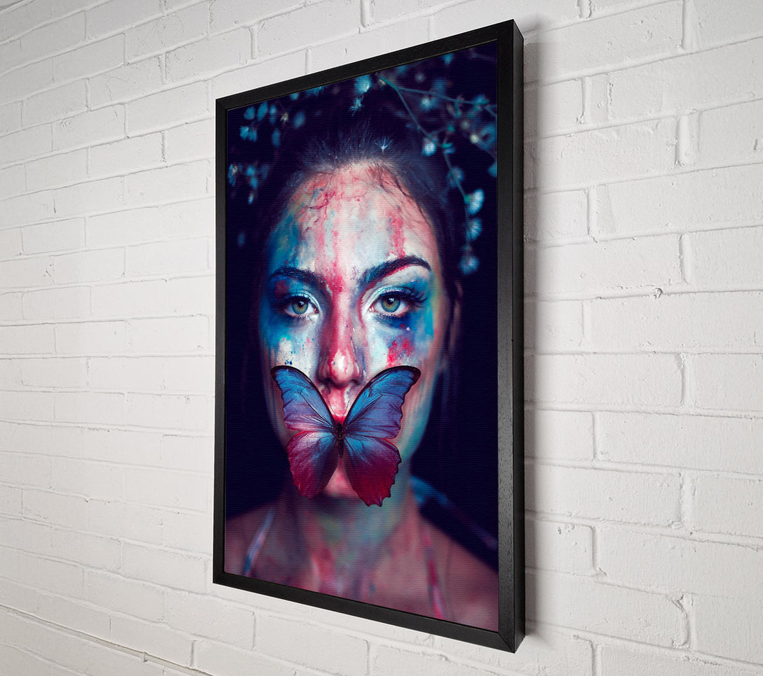 A Canvas Print of Blue Butterfly Whisper Canvas Art