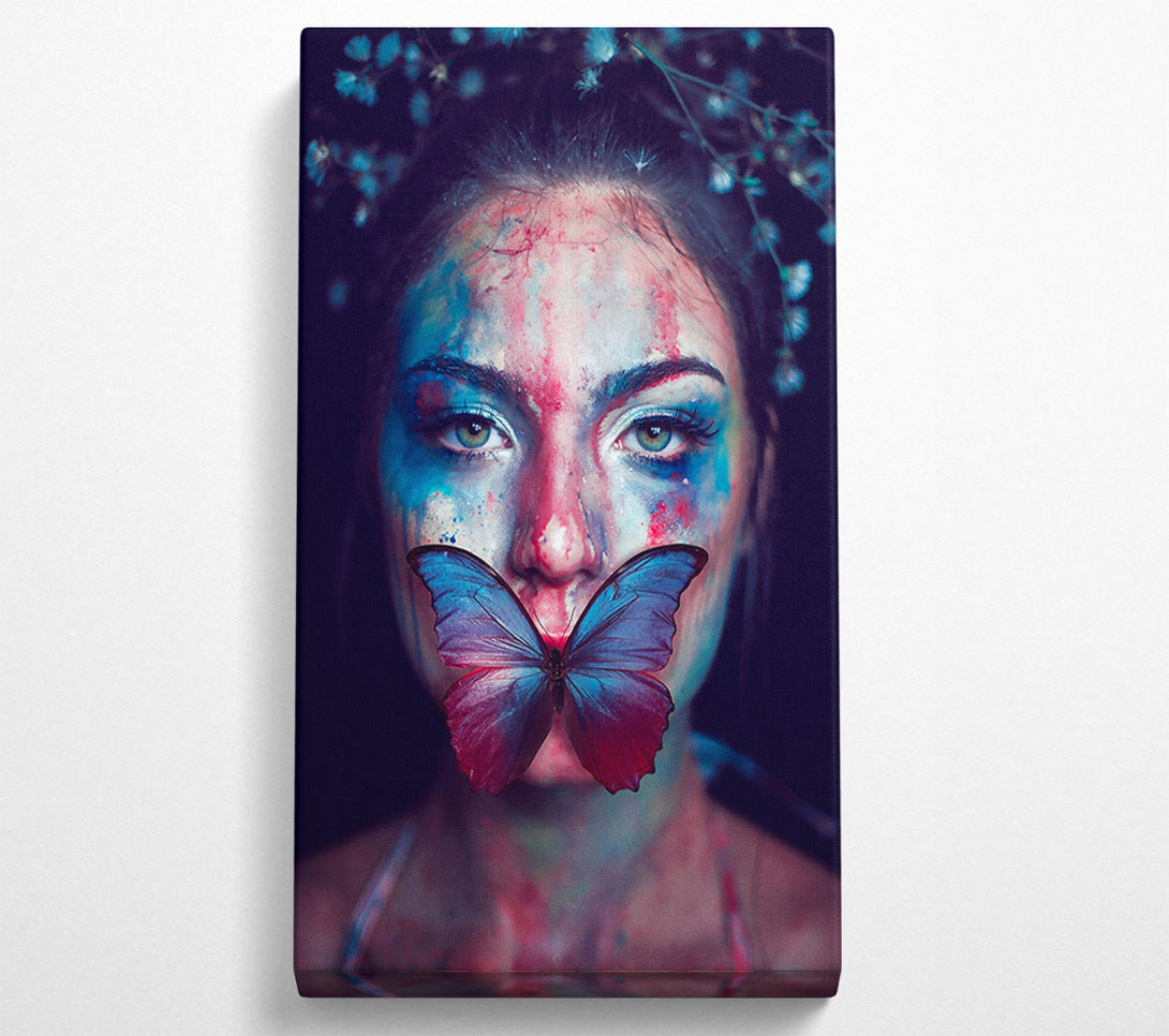 A Canvas Print of Blue Butterfly Whisper Canvas Art