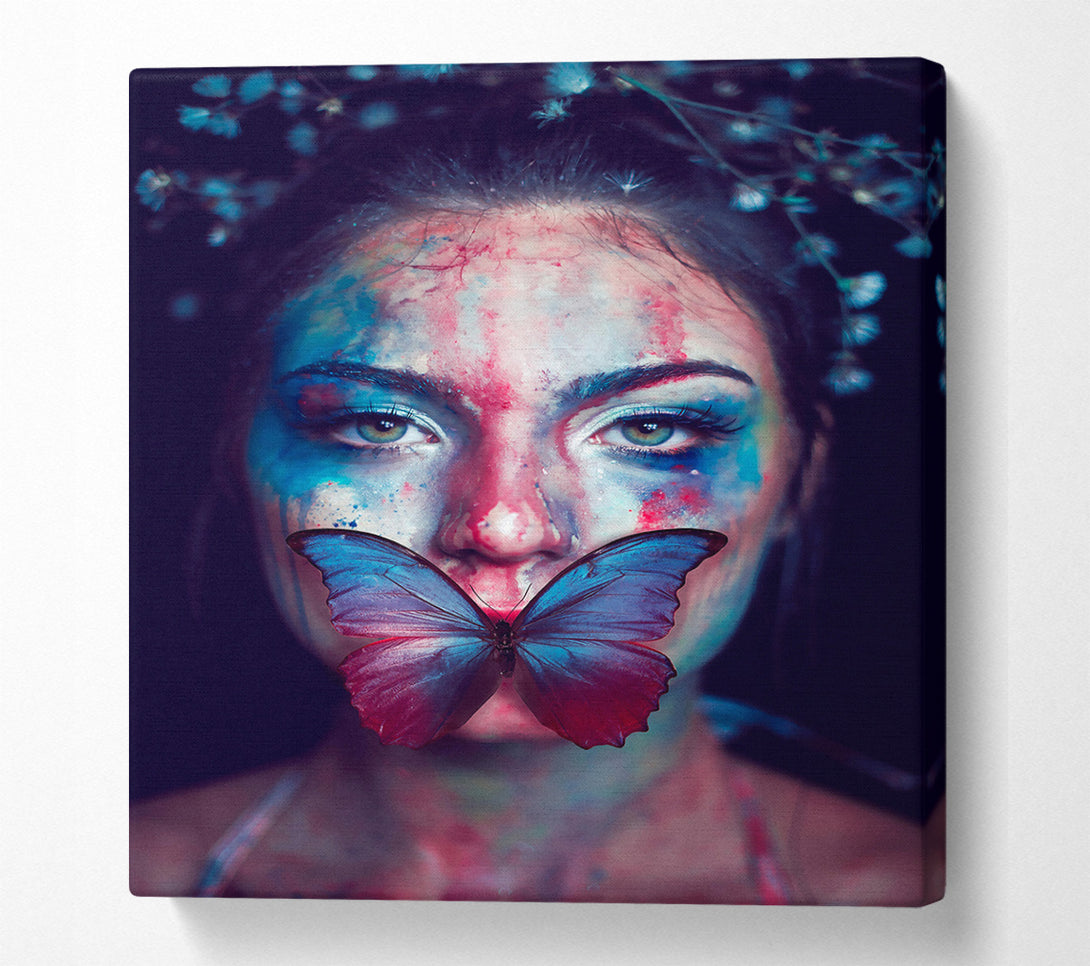  A Canvas Print of Blue Butterfly Whisper Canvas Art