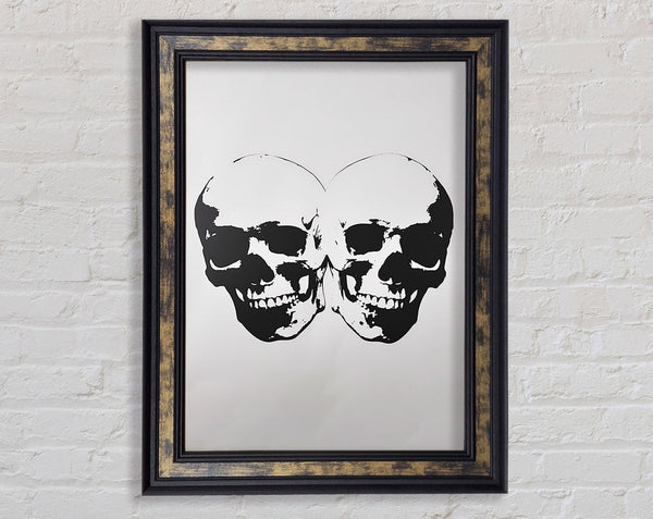 2 Smiling Skulls Framed Print