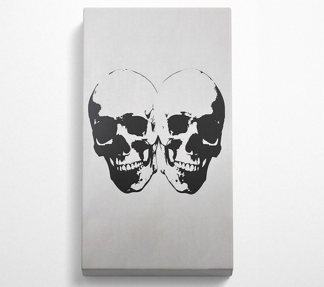  A Canvas Print of 2 Smiling Skulls Canvas Art