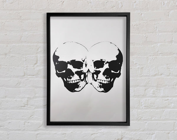 2 Smiling Skulls Framed Print