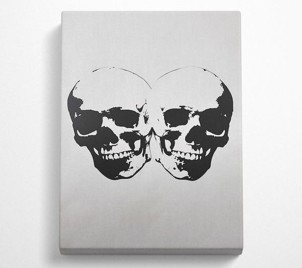  A Canvas Print of 2 Smiling Skulls Canvas Art