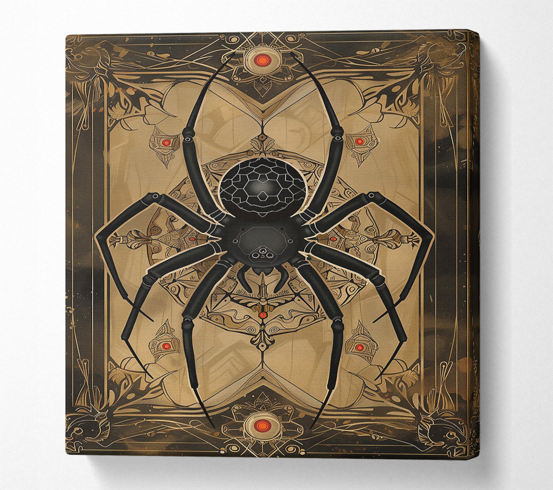  A Canvas Print of Black Arachnid In Gold Canvas Print