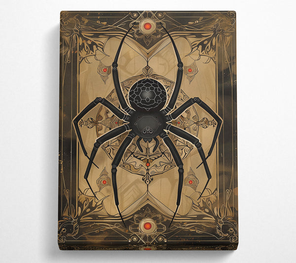  A Canvas Print of Black Arachnid In Gold Canvas Print