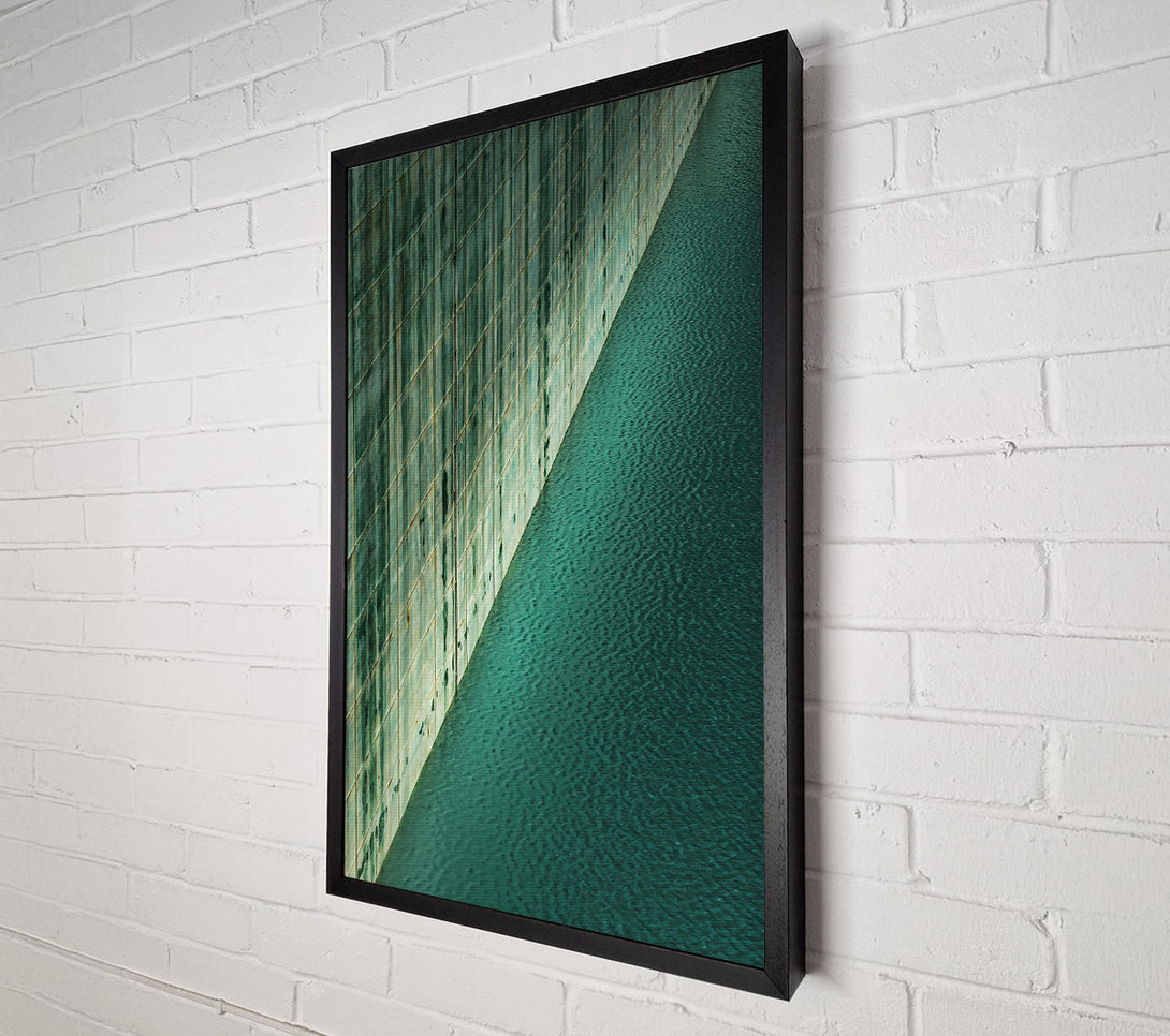  A Canvas Print of Teal Water'S Edge Canvas Print