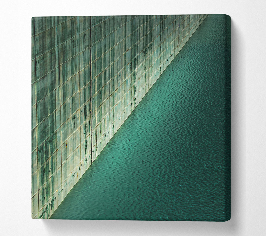  A Canvas Print of Teal Water'S Edge Canvas Print
