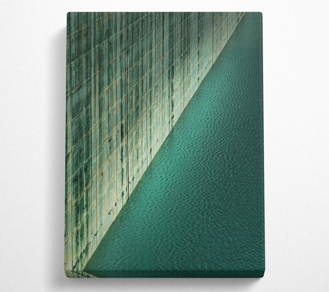  A Canvas Print of Teal Water'S Edge Canvas Print