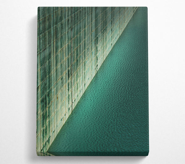  A Canvas Print of Teal Water'S Edge Canvas Print