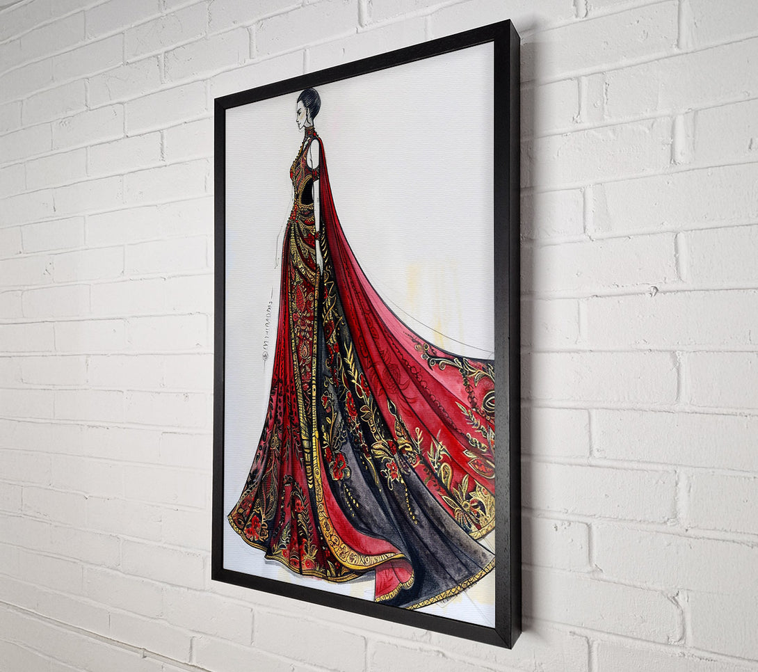  A Canvas Print of Crimson Silk Dreams Canvas Wall Art