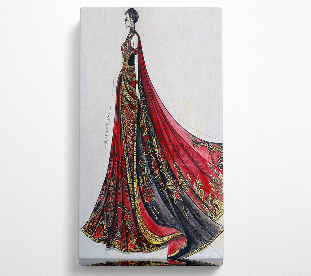  A Canvas Print of Crimson Silk Dreams Canvas Wall Art