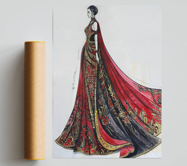 Crimson Silk Dreams Giclee Print