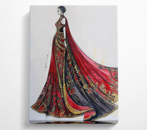  A Canvas Print of Crimson Silk Dreams Canvas Wall Art
