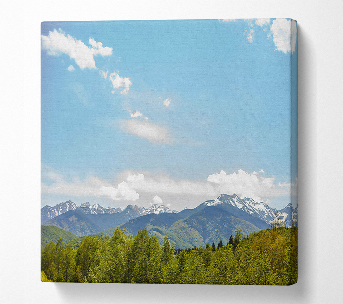  A Canvas Print of Azure Mountain Majesty Canvas Wall Art